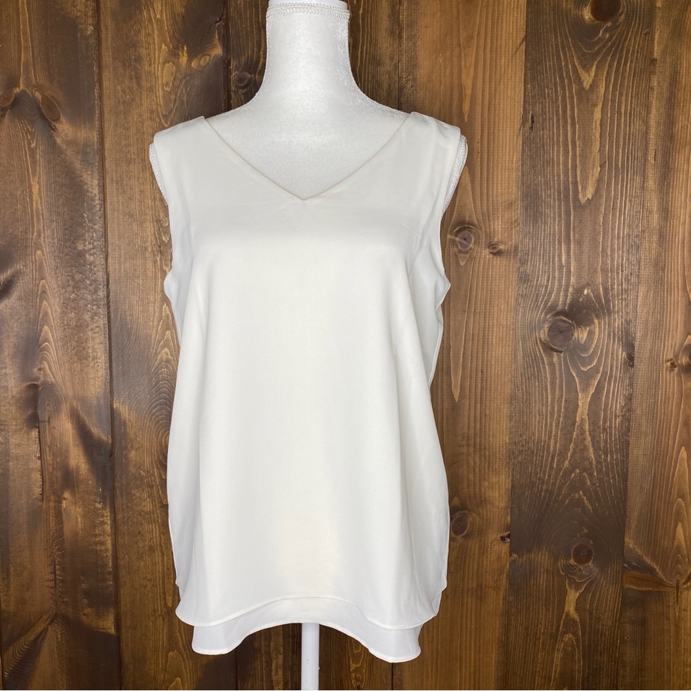 Ann Taylor Factory Flowy Top Size S Run Bigger Women V Neck Layered Shirt New